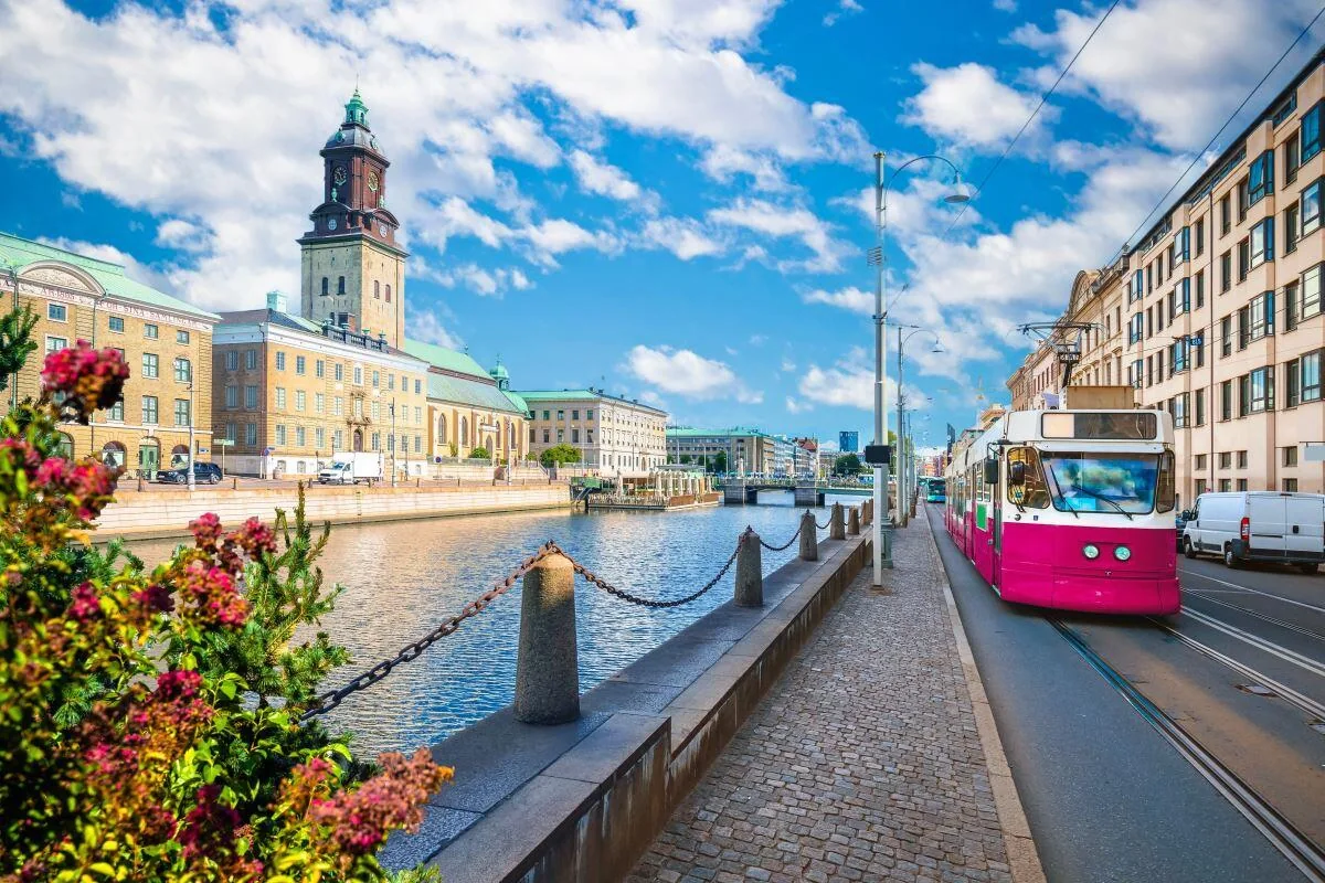 Gothenburg malul mării și peisajul urban de pe coasta de vest a Suediei