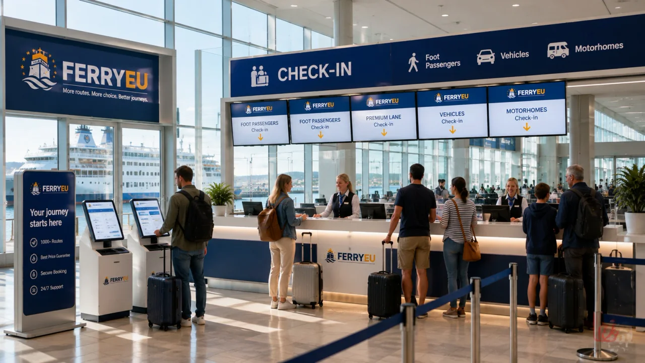 Birouri de check-in pentru feribot