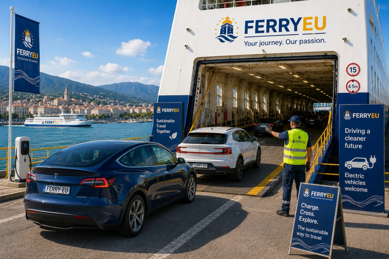 Vehicule electrice la bordul unui feribot
