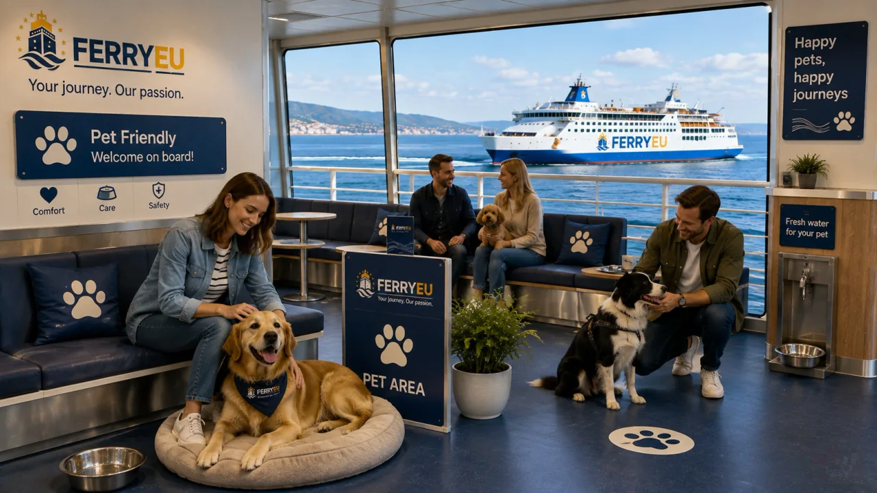 Călătorie cu feribotul care acceptă animale de companie