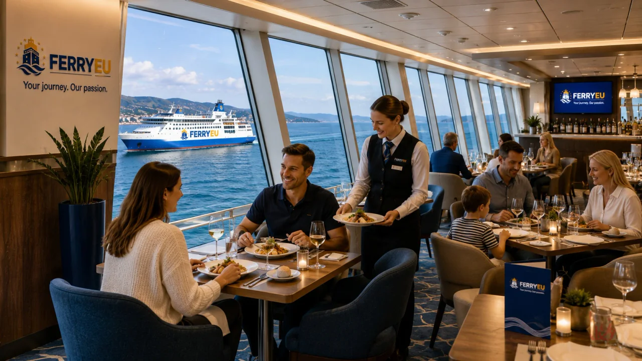 Restaurant cu feriboturi cu vedere la mare