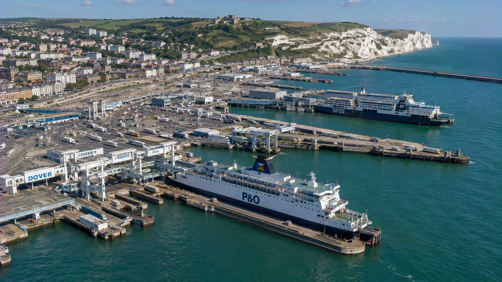 Dover coasta și împrejurimile portului