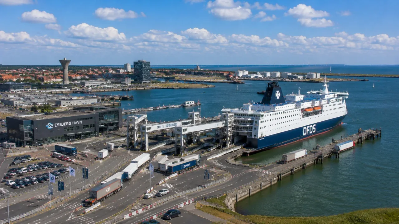 Terminalul de feriboturi de pasageri Esbjerg pentru scurta traversare spre Fanø