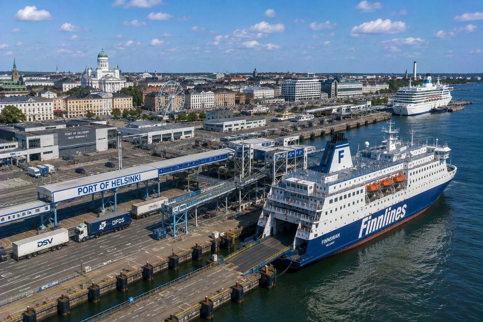 Terminalul de feriboturi pentru pasageri din Helsinki, Finlanda