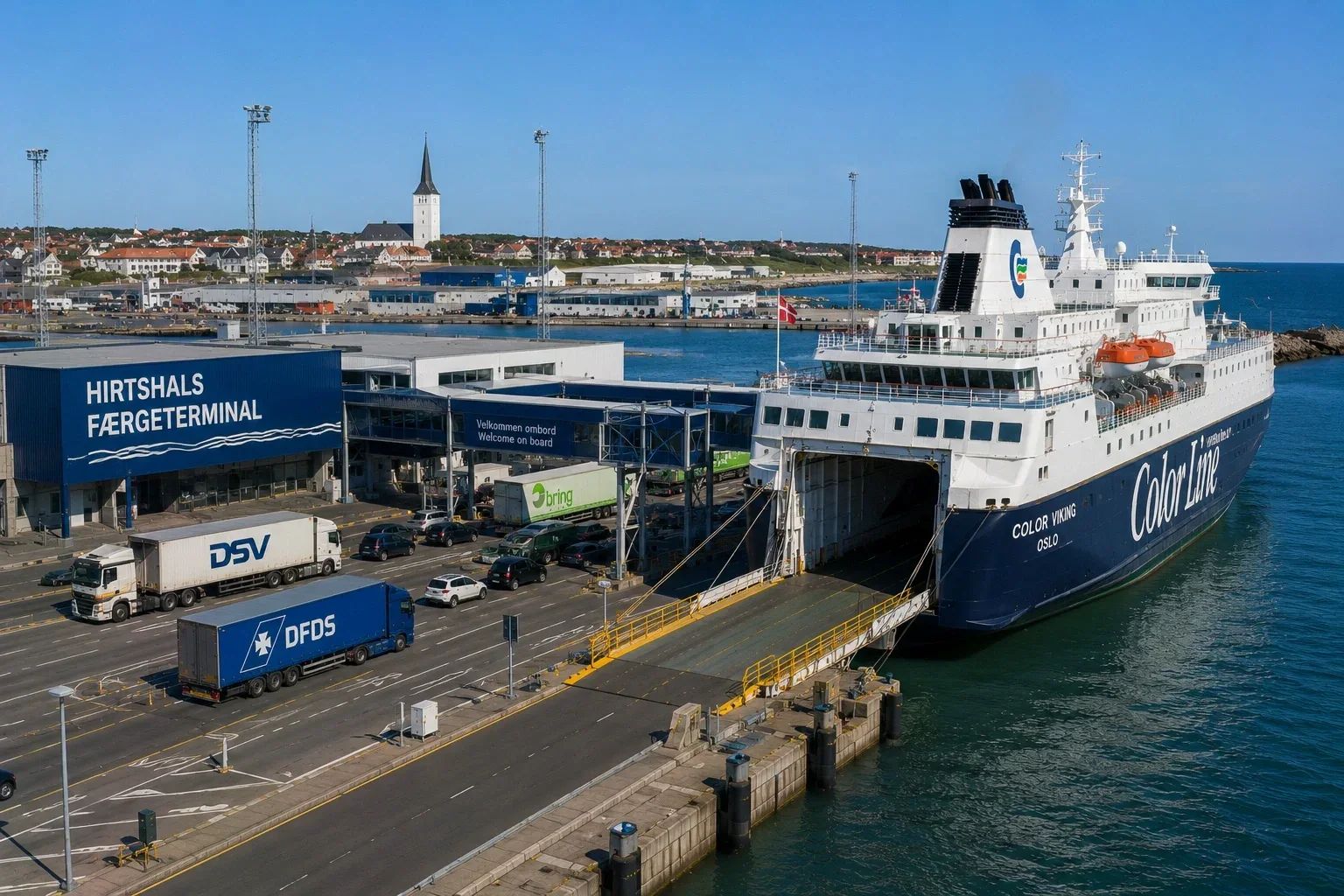 Hirtshals Portul de feriboturi și zona terminalului de feriboturi
