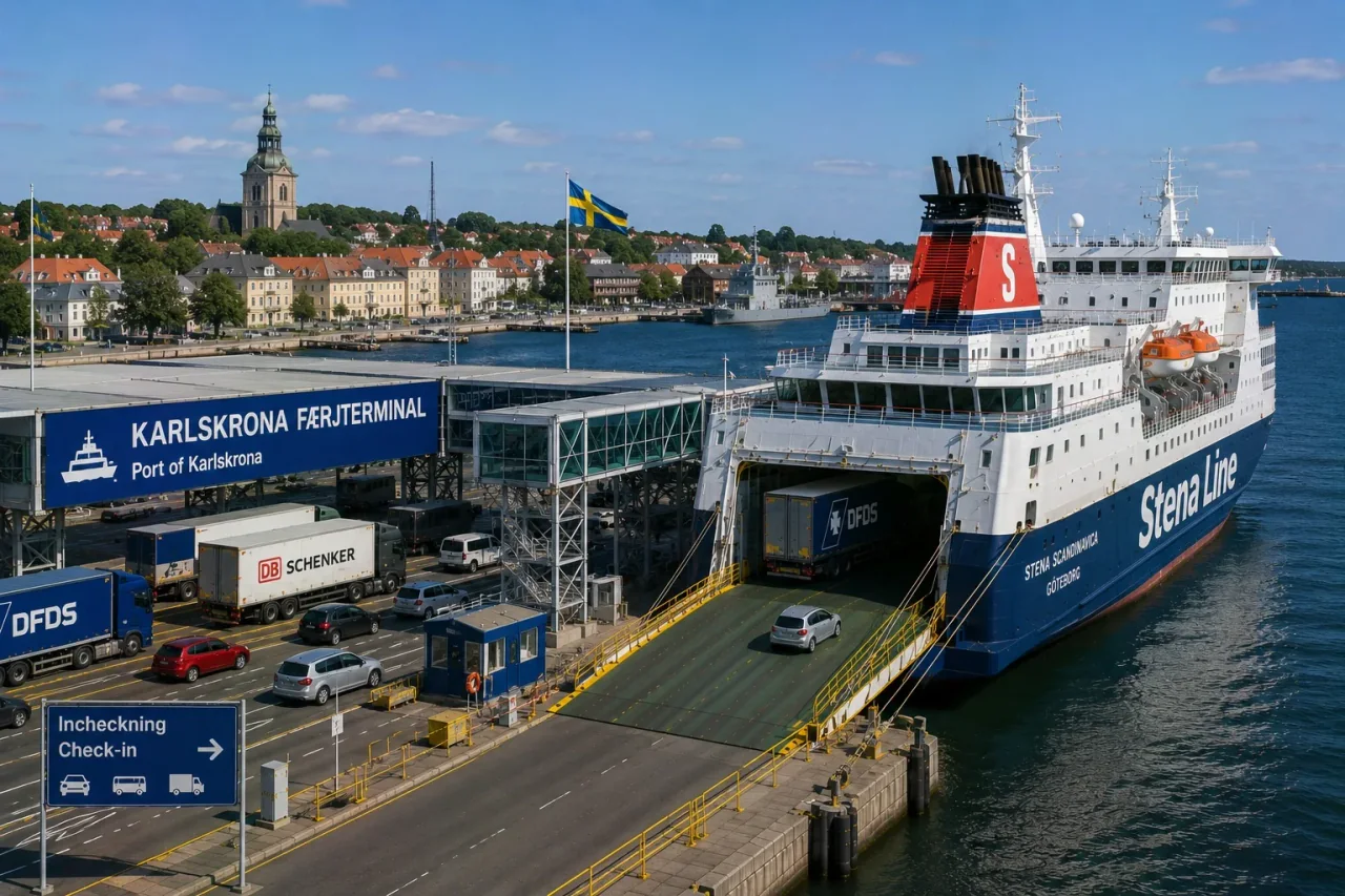 Feribotul Stena Line la terminalul de feriboturi Karlskrona