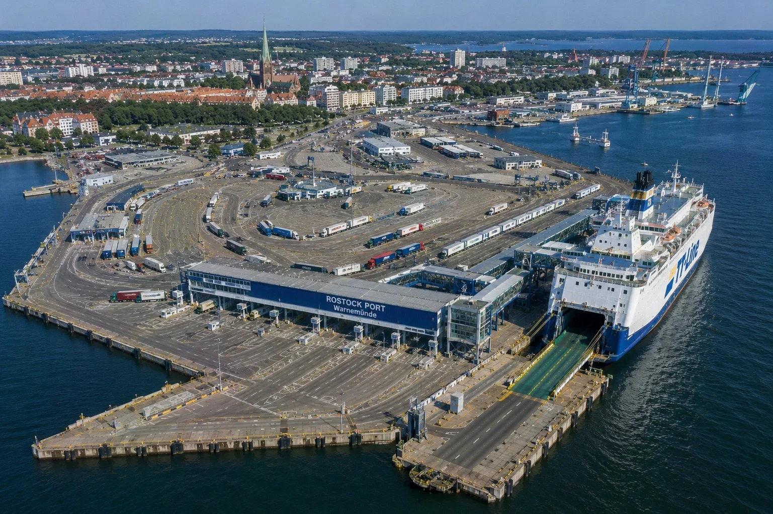 Port de feriboturi Rostock din nordul Germaniei