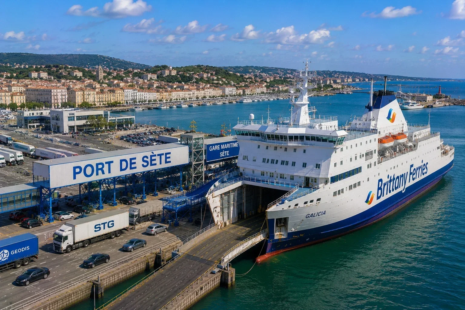 Port de feriboturi Sète din sudul Franței