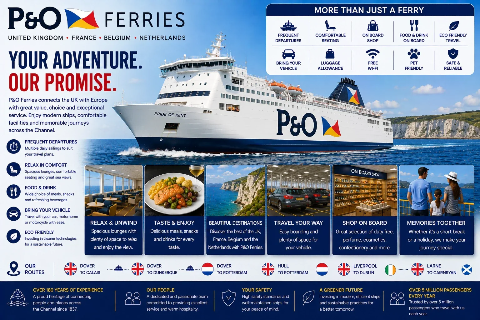 P&O Ferries feribotul pentru pasageri și vehicule pe mare
