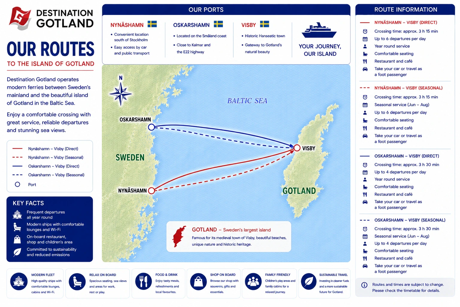 Harta rutei Destination Gotland