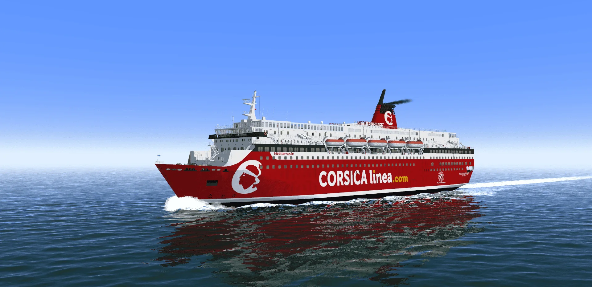 Feribotul de pasageri CORSICA linea care deservește Franța și Algeria